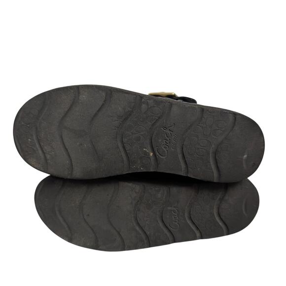 Coach Kenna Moto Boots Womens 7B Black Pull On Lightweight Grunge Y2K Leather - Picture 6 of 7